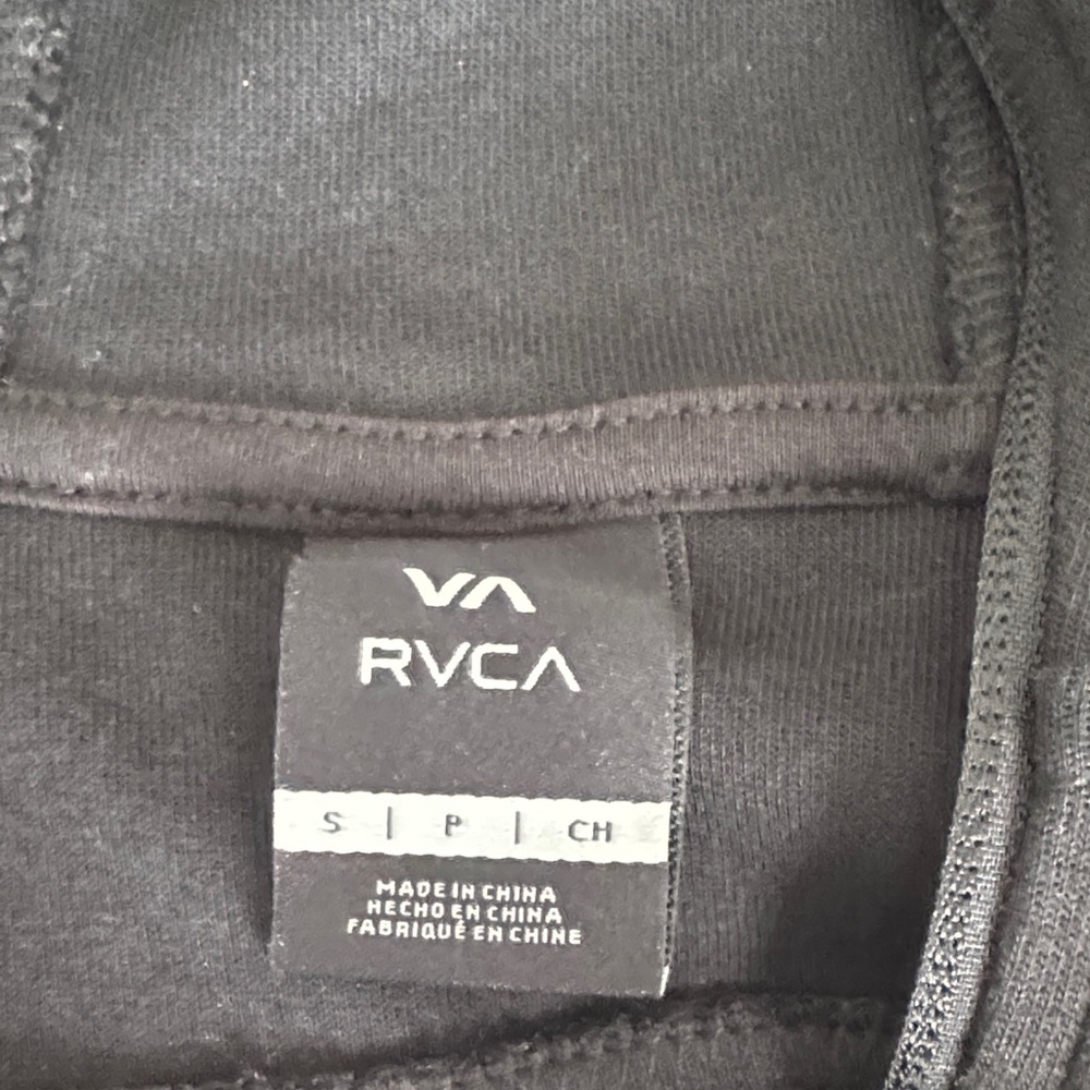 NWT RVCA Sport Tech II Black Zip-Up soft Hoodie size S - Picture 7 of 9